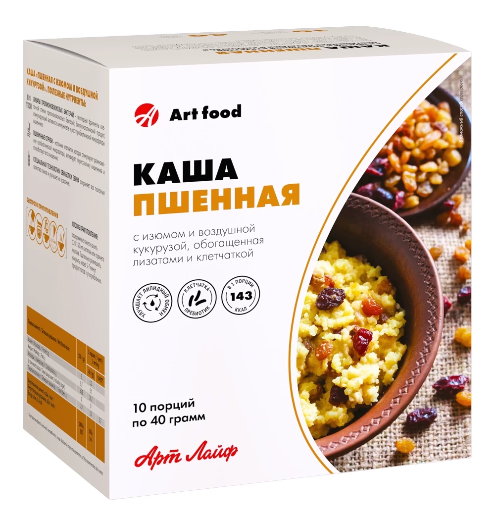 Каша Пшенная с изюмом и воздушной кукурузой