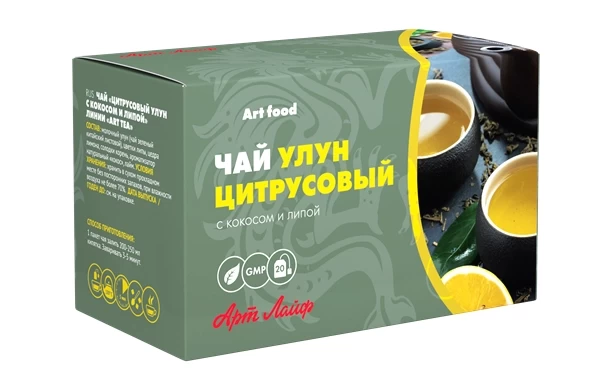 Чай Цитрусовый улун с кокосом и липой